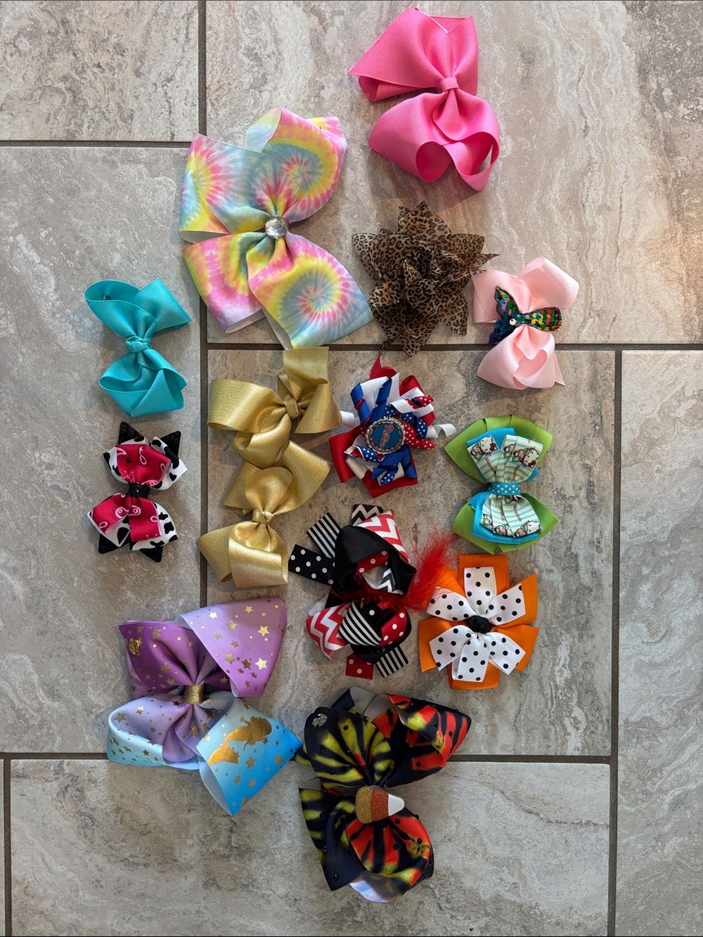 Assorted Kids Hair Bows - Multi-Color Pack